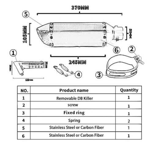 Raccord échappement 51mm Xmax 300 pour réparer une fuite de gaz