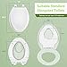 WSSROGY Elongated Toilet Seat with Toddler Seat Built In, Slow Close, Fits both Adult and Child, Potty Training Seat, Magnetic Kids Seat and Cover, Plastic, White