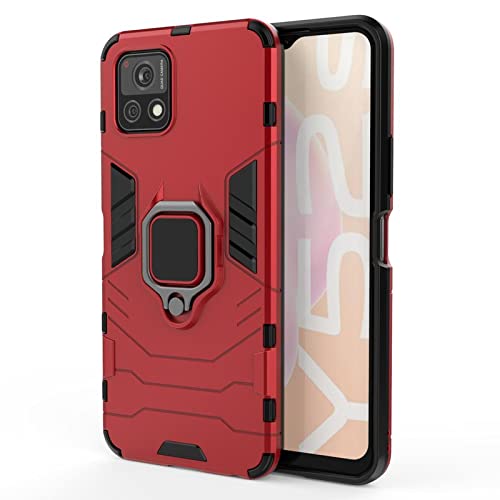 zivite Defender Case | Rotating Ring Holder | Military Grade Armor | Bumper Back Cover for Vivo Y72 5G - Armor Red (B09TY3XX8R) Amazon Price History, Amazon Price Tracker