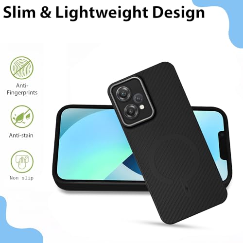 Image of LIRAMARK Rugged Carbon Fibre TPU Armor Silicone Back Cover Case for Realme 9 Pro 5G / Oneplus Nord CE 2 Lite 5g