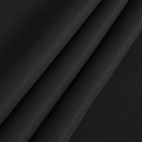 Nappe polyester rectangulaire noire lavable pour table de fête et buffet - 4