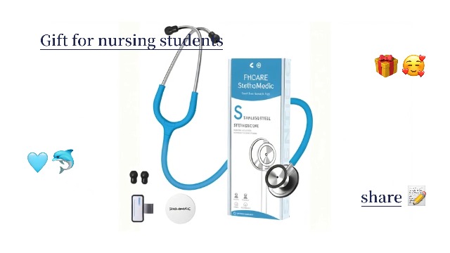 Image of FriCARE Dual Head Stethoscope - Stethoscopes for Nurses, Medical Nursing Students, Paramedics /EMT /LVN /VNA Backup Estetoscopio, Black Tube, Stainless Steel Chestpiece