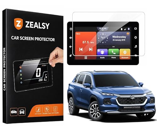 Image of Screen Guard Protector Compatible For MARUTI SUZUKI GRAND VITARA DELTA 7 Inch Infotainment System Touch Accessories - Clear (Grand Vitara, 7 Inch)