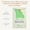 Lucky Feather Missouri State Shaped Necklace | 14k Gold-Dipped Pendant Necklace | Easter Basket Stuffer| State Love Fashion Jewelry For Women | Dainty Necklace For Women | Great Gift Idea #3