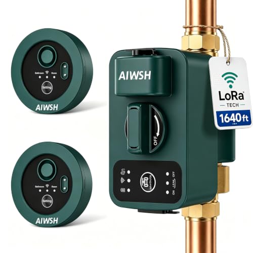 Smart Water Auto Shut Off Valve & Leak Detector, Real-Time Leak Detection, Whole-Home Leak...