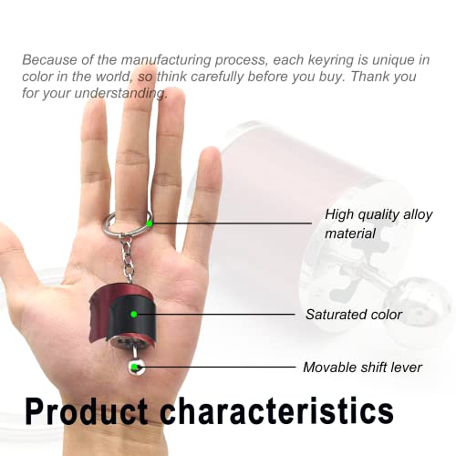 Image of stymart Shifter Gear Keychain, 6 Speed Gear Box Shifter Keychain Key chain Ring, Mini Car Gear Shift Stick Knob Keyring, Car Key Fob Keychain Accessories(Colorful)