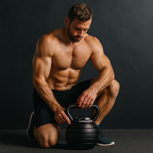 Adjustable Kettlebell Weight Set 9kg & 18kg – Home Gym Fitness Equipment for Full Body Workout, Strength & Muscle Training – Space-Saving Adjustable Kettle Bell for Exercise & Body Toning - Image 3