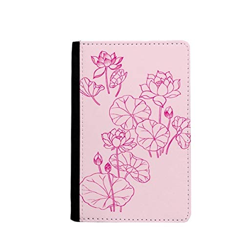 Porte-passeport fleur de lotus avec étui carte et portefeuille voyage compact