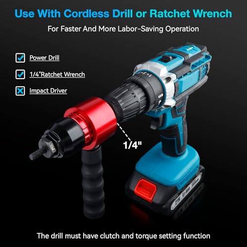 YUZES Rivet Nut Tool Drill Adapter