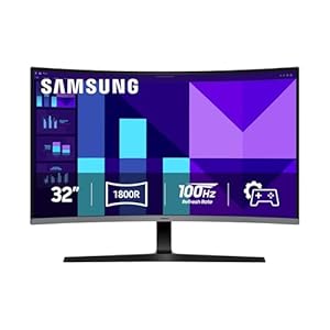 Samsung Monitor curvo S3 (S39GD) FHD 100Hz de 32 pulgadas, modo de juego, modo de ahorro de ojos, conectividad múltiple con puerto HDMI, altavoces integrados, LS32D39DGANXZA, 2025
