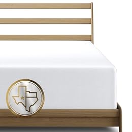 TEXAS LINEN CO. 100% Egyptian Cotton King Size Fitted Sheets Only - Luxury 1000 Series High Thread Count King Fitted Sheet (1 PC, White), 22" Deep Pocket Elasticized - Lonestar Lovin' Collection