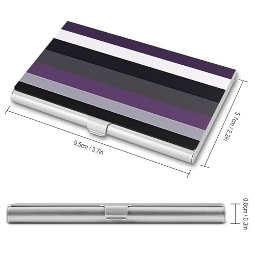 Asexual Lgbt Print Business Card Case Pocket Card Holder Slim Card Wallet for Men Women2