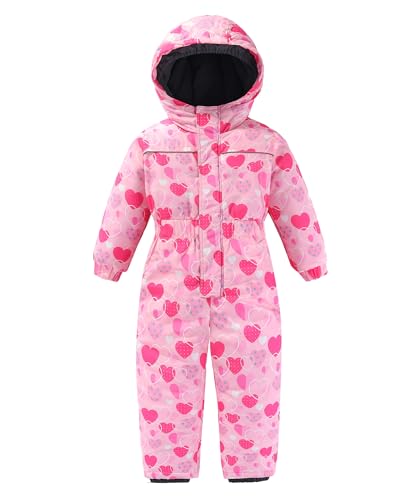 Image of Hiheart Boys Girls One Piece Snowsuit Waterproof Ski Snowboard Coverall