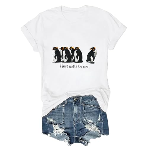 I Just Gotta Be Me Penguins Shirt Vintage National Geographic T-Shirt White