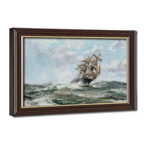 The Southern Cross of Boston cadre à suspendre tableau Montague Dawson