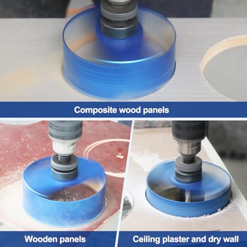 Recessed Light Carbide Grit Hole Saw 4-3/8"" - BRSCHNITT Fast Cutting in Wood, MDF Drywall, Lath & Plaster, Hardi Board. " - Image 4