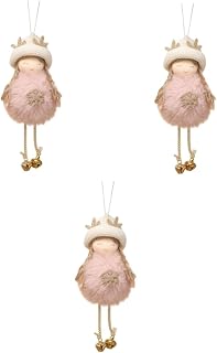 Amosfun Pingente 3 Pçs De Chifre Menina Decoração Infantil Decorações Para Prateleiras Decoração De Natal Pendurado Decoração De Pelúcia Criativo Anjo De Pelúcia Boneca
