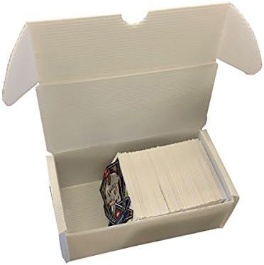 Max Protection 400 Count Size Corrugated Plastic Baseball Trading Card Storage Boxes - White