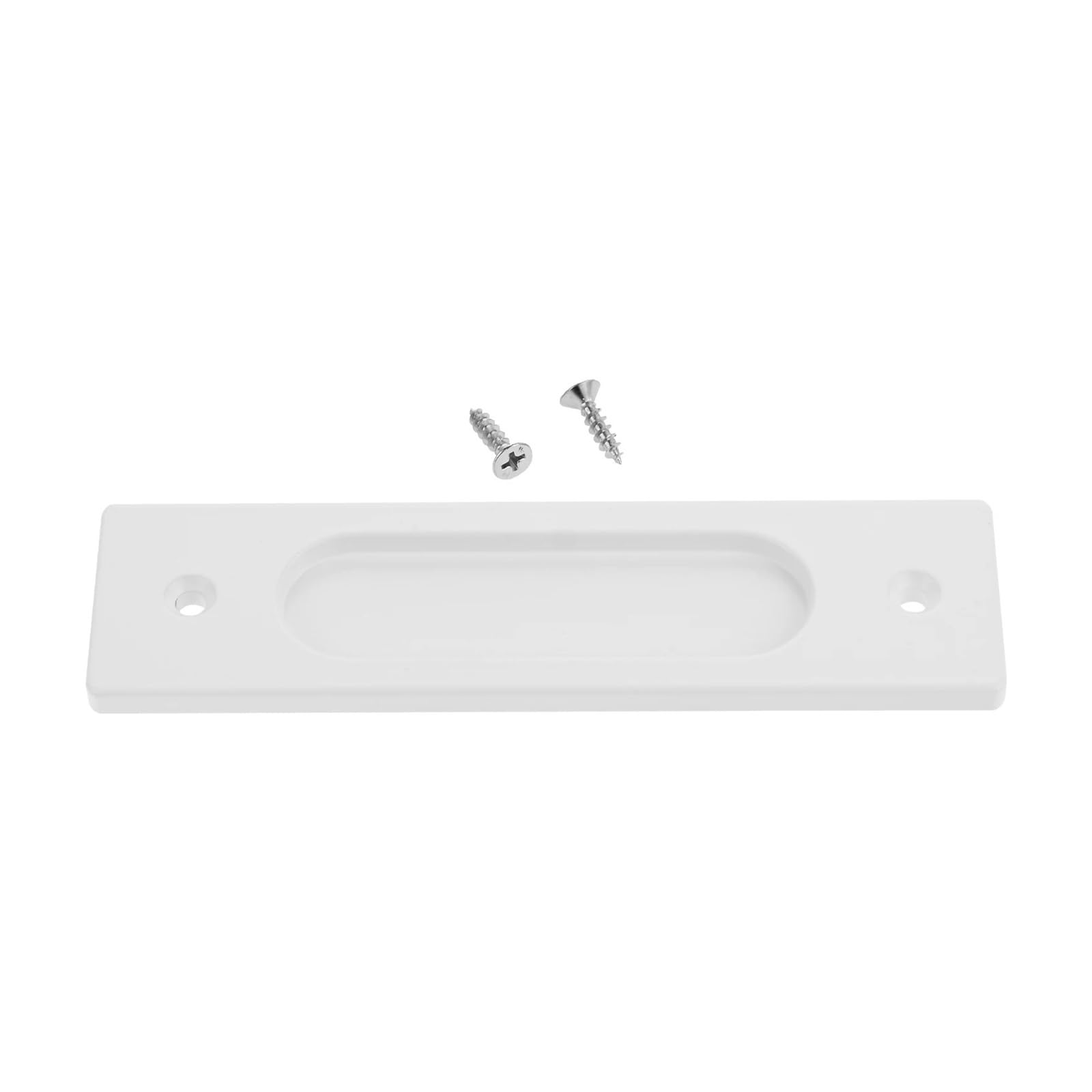 Cidegoo White 6Pcs Sliding Door Handles With Screws Alloy Barn Gate Wardrobe Pull Non-Slotted Easy Install