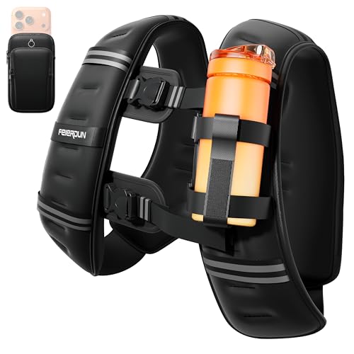 Image of 2026 FEIERDUN WV1 3-IN-1 Weighted Vest Kit with Phone Holder & Water Pocket, 8lb /12lb /20lb Chest-friendly Vest for Running, Walking, Workout, Fitness, Cardio, Training & Strength Building