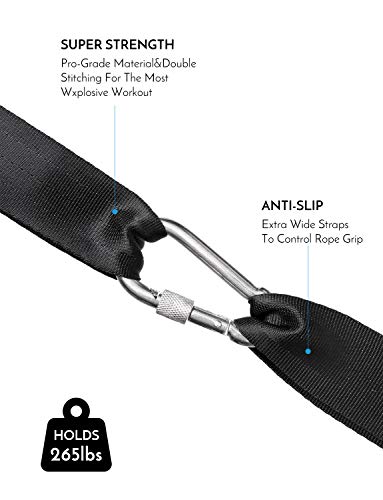 Andoer Kit de alça de âncora de corda Battle com 2 alças de nylon reforçadas para serviços pesados ​