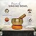 Nature's Own Tibetan Singing Bowl Set Easy to Play Meditation Sound Bowl Handcrafted in Nepal for Yoga, Mindfulness, Chakra Healing, Stress Relief Spiritual Gifts for Women & Men (5.5 Inch, Hammered)
