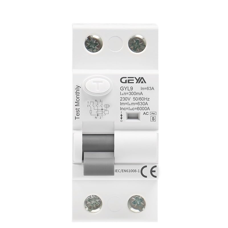 Interruttore Magnetotermico Interruttore Automatico elettromagnetico a Ritardo Tipo GYL9 AC-S con Ritardo da 10 a 40 Secondi RCD RCCB ELCB Interruttori Automatici(AC-S 2P 40A,100mA(0.1A))