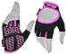 EVO Fitness Gants d'haltérophilie respirants pour femme - Entraînement de musculation et de bodybuilding - Protection de paume en mousse EVA antidérapante - Rose - Taille L