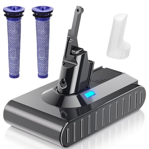 BATTOOL Upgraded 7000mAh 21.6V Battery Designed for Dyson V8 Battery Replacement SV10 Compatible with Dyson V8 Animal Absolute Motorhead Fluffy Vacuum Cleaner