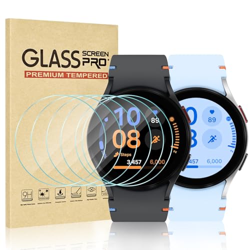 Protecteur d'écran pour Galaxy Watch FE et 7 Ultra, lot de 6 verres trempés HD 40mm et 47mm
