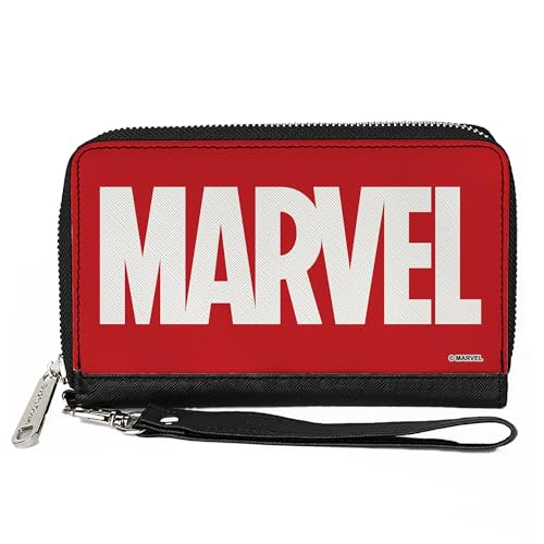 Buckle-Down Women's PU Zip Around Wallet Rectangle-Marvel Comics, 7.5