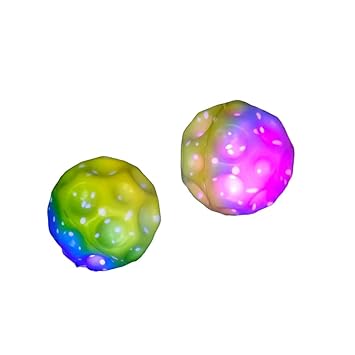 Light Moon Bouncy Ball for Kids, Anti Stress & High Bounce Ball [Pack 1Pcs ]- 7.5 cm (Multicolor)