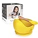 AllStoreItalia® | Ciotola in Silicone con Ventosa per Neonato e Bambino | Set Prima Pappa Svezzamento | Facile da pulire, Aderente, Anti Odore e Senza BPA | Adatta a Lavastoviglie e Microonde | Giallo