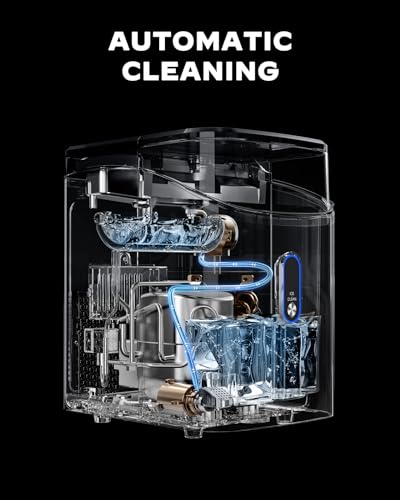 Silonn Nugget Ice Maker Countertop, Pebble Ice Maker with Soft Chewable Ice, One-Click Operation Ice Machine with Self-Cleaning, 33lbs/24H for Home,Kitchen,Office