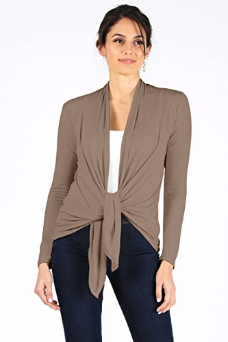 Simlu Lightweight Khaki Cardigans For Women Reg And Plus Size Light Cardigans For Women Summer Long Sleeves, Small #TOP1