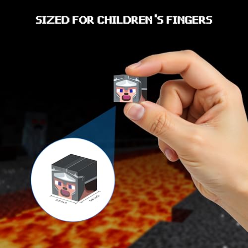 Magnetic Blocks 200 PCS Magnet Building Blocks Cubes Sensory Toys for 3-12 Years Old Gamer Player Kids, Stacking Magnets Holiday Birthday Graduation Gift Set, 0.8 Inch Block, Nether and Overworld