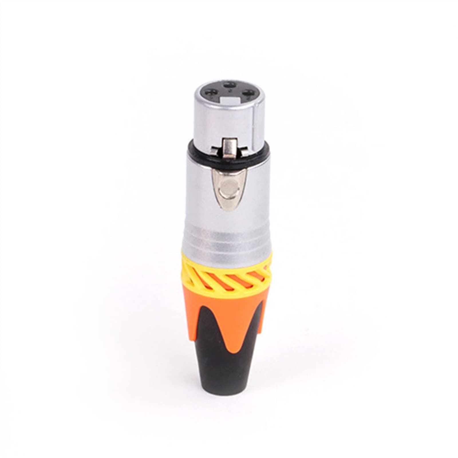 Conector XLR 3 pines macho y hembra naranja para soldar cable de micrófono pack de 10 unidades