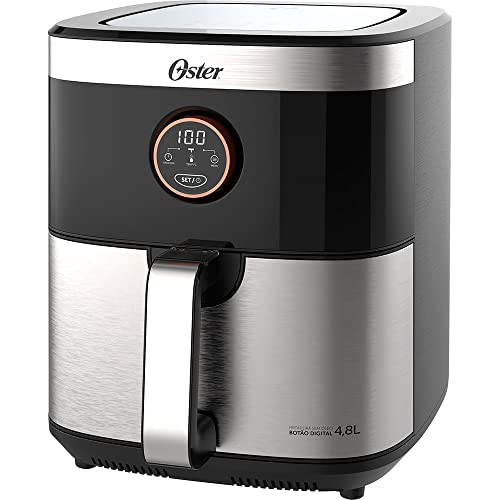 Fritadeira Oster Sem Óleo 2 em 1 Black, 4,8L, 110V, Inox/Preto, 1500W, OFRT660