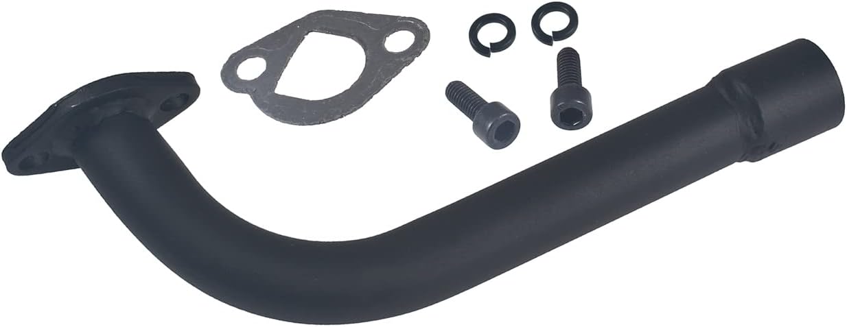 Exhaust Pipe With Female Threaded For Predator 212cc Go Kart & Mini Bikes, For Honda GX160 GX200 Black