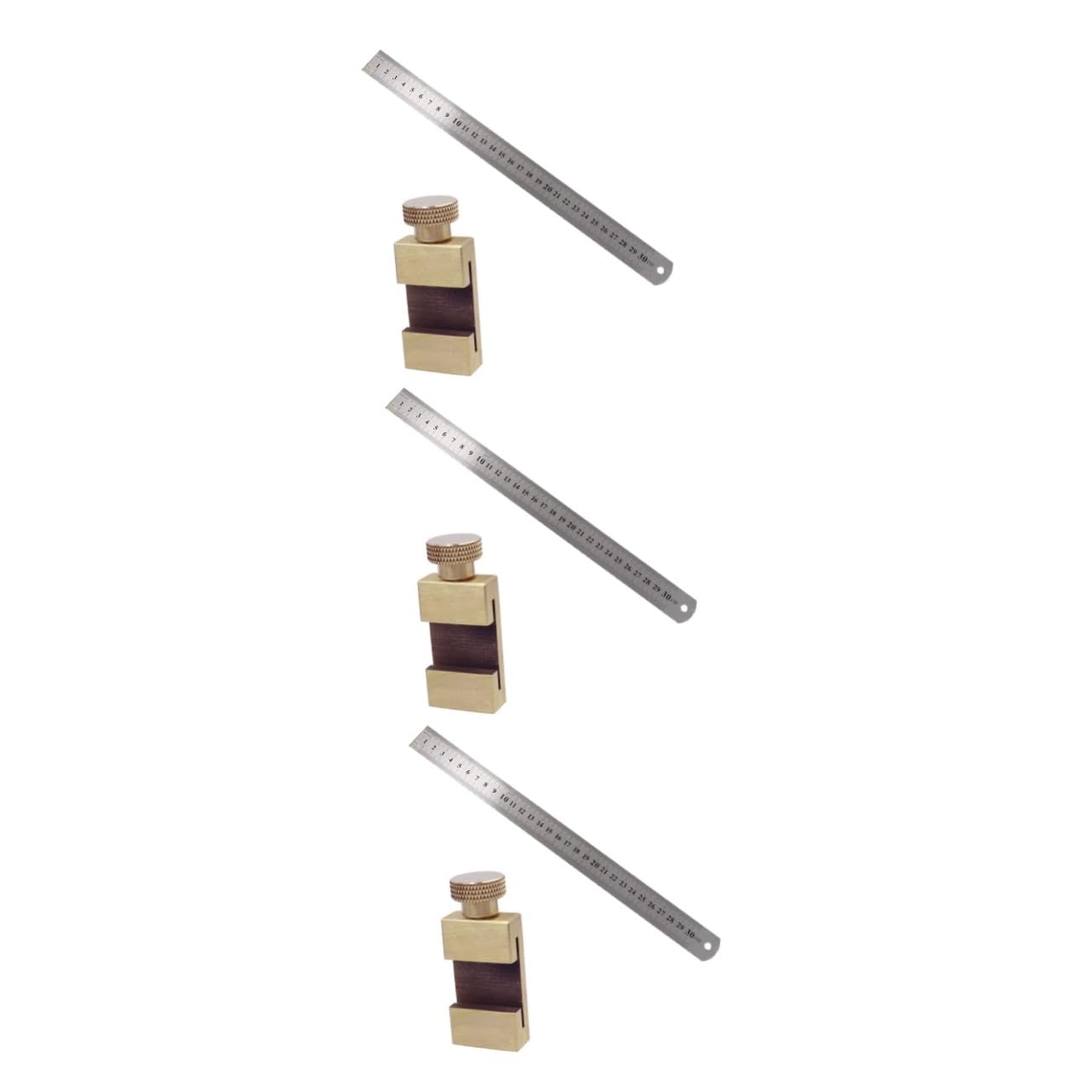 NUOBESTY 3 Set Righello Marcatura per Falegnameria con Locatore Posizionamento Strumento Misurazione Manuale per Lavorazioni Precisione e Applicazioni su Facile da Usare e Adatto Diversi