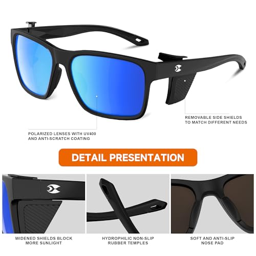 suoso Polarized Sports Sunglasses Men with Detachable Side Shields, UV400 TR90 Outdoor Sunglasses for Fishing Driving Hiking — view 4