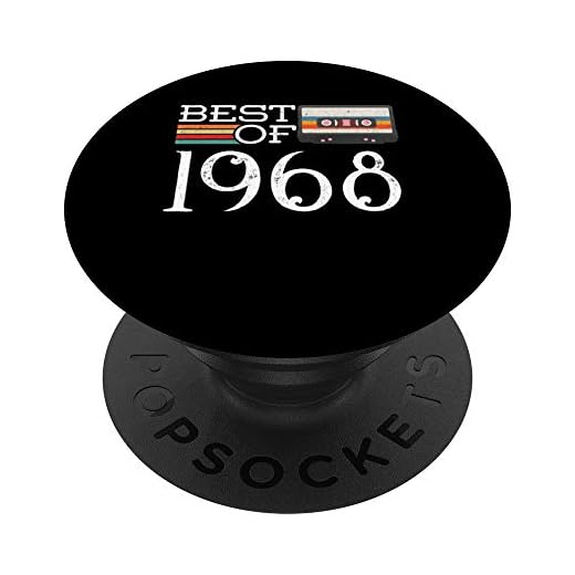 53 Cumpleaños Lo mejor de 1968 53 Retro Cassette Regalo PopSockets PopGrip: Agarre intercambiable para Teléfonos y Tabletas