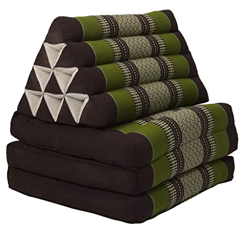 Fine Asianliving Thais Kussen Meditatiekussen Meditatie Mat Matras Fine Asianliving Thais Kussen Meditatie Driehoek Vloer Ligmat Yoga Uitklapbaar Kapok Groen
