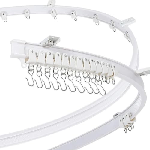 Rieles flexibles de montaje en techo para accesorios divisores de baño y hogar 8