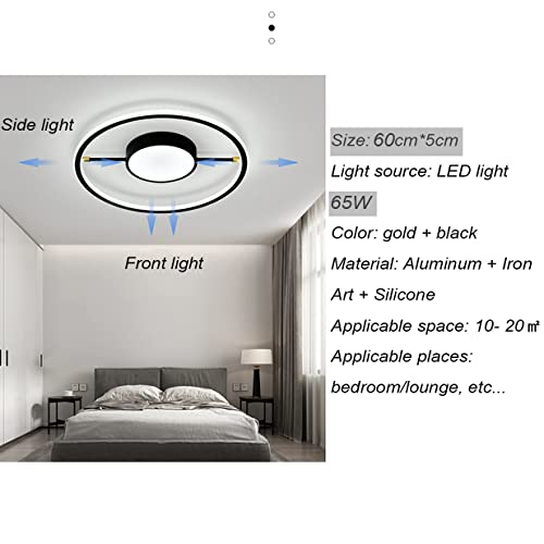 Ventilateur de plafond avec éclairage anneau LED réglable à distance