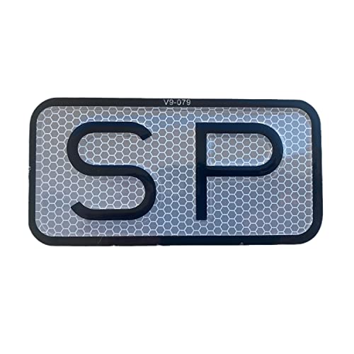 Placa SP V9 Servicio Público Homologada Reflectante - Chapa SP - HOMOLOGADA - matricula SP servicio publico - accesorio vehículo transporte - 150 x 75 mm
