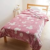 [ベルメゾン] ディズニー 2枚 合わせ毛布 あったか なめらかな ブランケット・毛布 メルトロ ミッキーモチーフ ピンク シングル