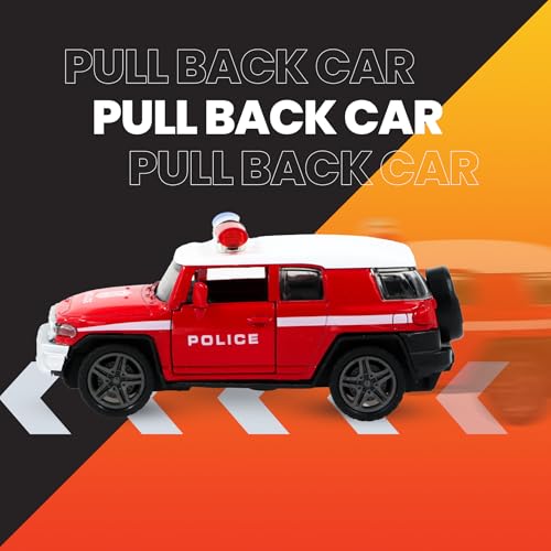 Image of GENIE'S TOY BUS 1:32 Scale Pullback Die Cast Police Jeep I Premium Alloy Metal Diecast Police Jeep I Diecast Metal Pullback Police Jeep for 3+ Year Kids