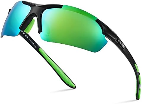 Xagger Polarized Wrap Around Sport Sunglasses for Men Women UV400 Lightweight Baseball Running Cycling Glasses