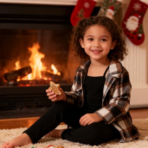 Image of Toddler Girl Clothes Plaid Long Sleeve Button Down Shirt Corduroy Overall Jumpsuit Girls Fall Winter Outfit Set